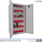 Paper Star Light 80 Document Safe - 55 Binders - Burglary Test S2 / Fire Test 30m