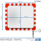 Traffic Mirror - Stainless Steel - Anti-Freeze