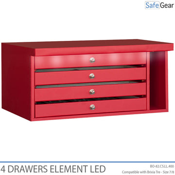Brixia Tre LED light organizer with 4 drawers for size 7-8