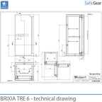 Brixia Tre 6 Trezor (180 L) – Trieda odolnosti proti vlámaniu III – Kódový Zámok