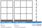 Series 5000 Bag cabinet - 6 compartments with transparent door and electronic lock