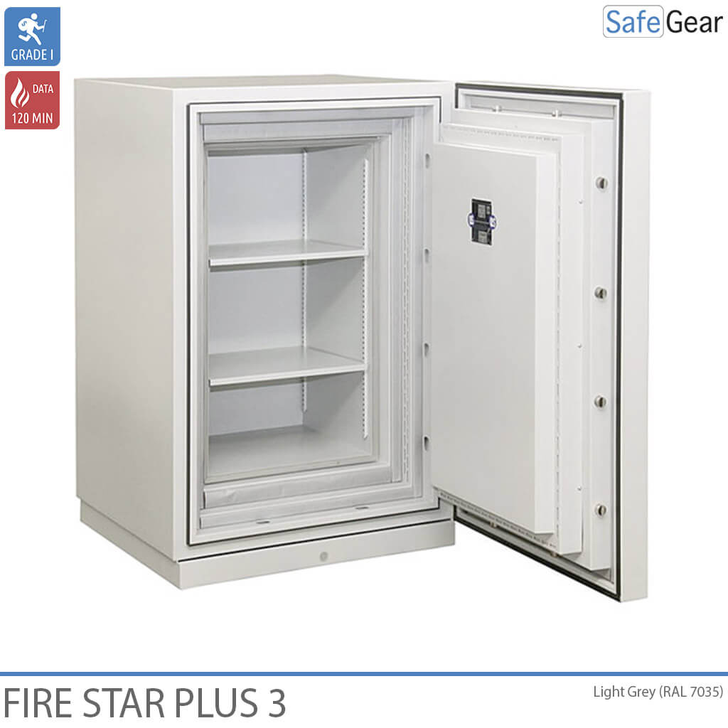 Fire Star Plus 3 Ohňovzdorný Dátový Trezor (210 LTO) – Trieda odolnosti proti vlámaniu I / Požiarna odolnosť 120 min