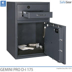 Gemini Pro D-I 175 Vhadzovací Trezor (205 L) – skúška odolnosti proti vlámaniu D-I – Kódový Zámok s 9 používateľskými kódmi