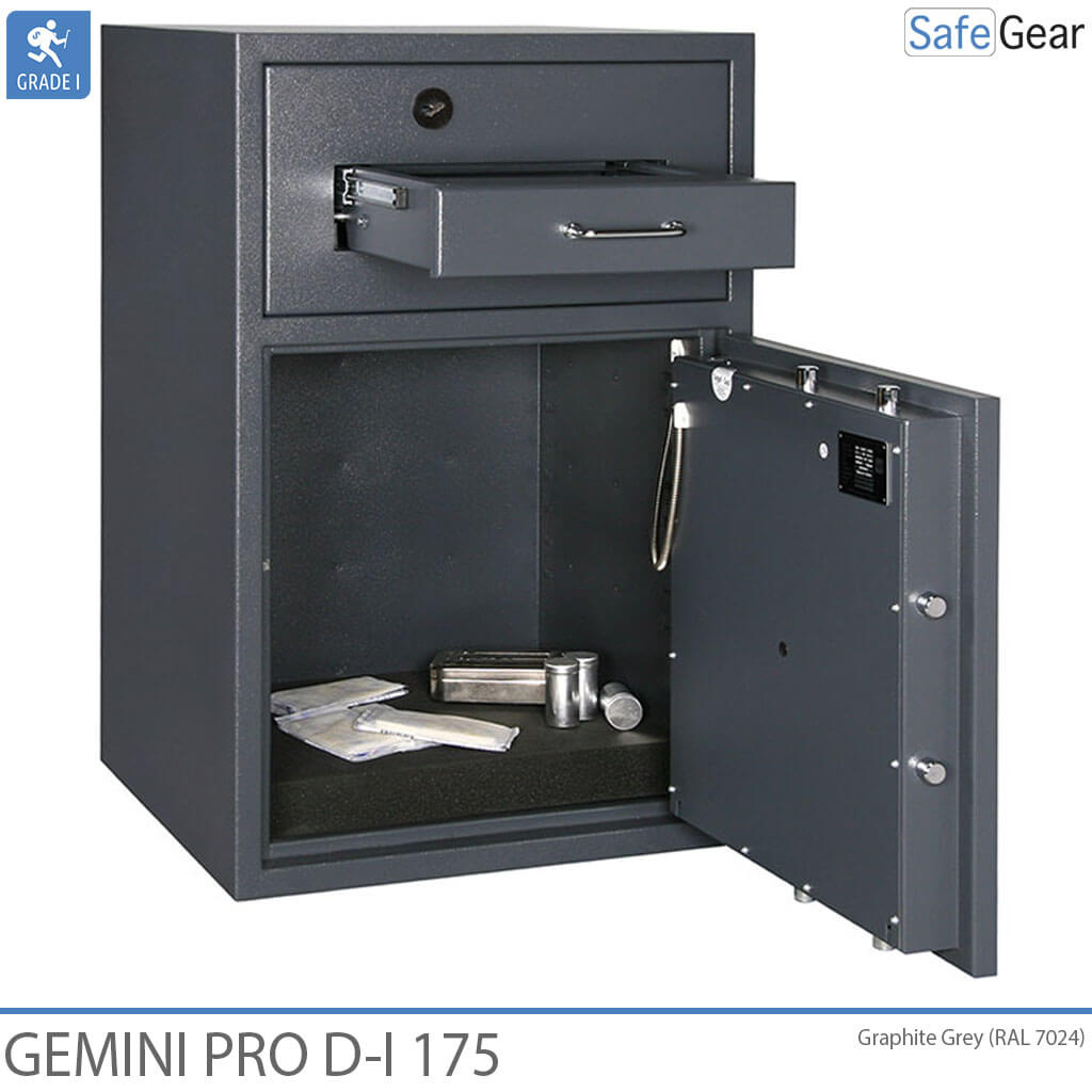 Gemini Pro D-I 175 Vhadzovací Trezor (205 L) – skúška odolnosti proti vlámaniu D-I – Kódový Zámok s 9 používateľskými kódmi