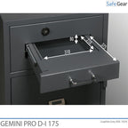 Gemini Pro D-I 175 Vhadzovací Trezor (205 L) – skúška odolnosti proti vlámaniu D-I – Kódový Zámok s 9 používateľskými kódmi