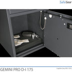 Gemini Pro D-I 250 Vhadzovací Trezor (294 L) – skúška odolnosti proti vlámaniu D-I – Kódový Zámok s 9 používateľskými kódmi