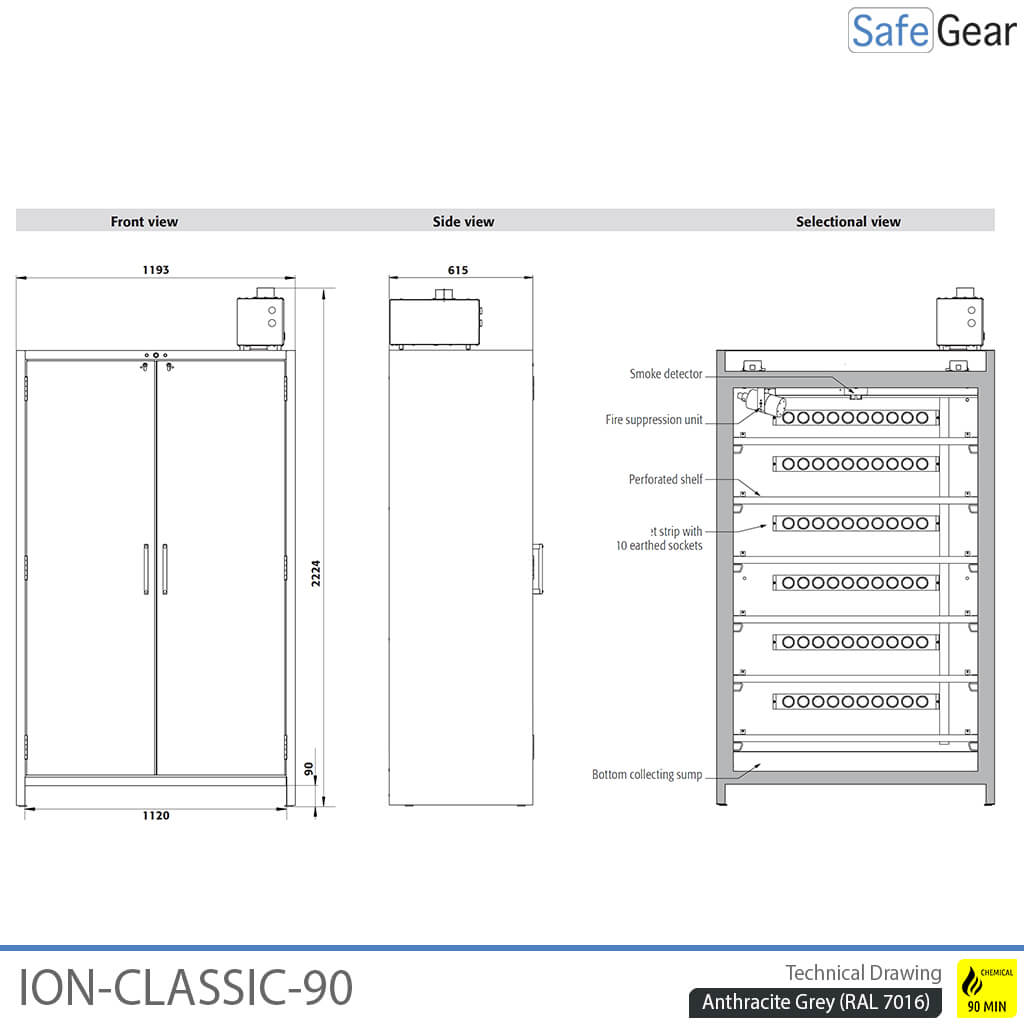 ION-CLASSIC-90 Batériový obchodný stojan Pro 120 cm