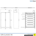 ION-CLASSIC-90 Batériový obchodný stojan Pro 120 cm