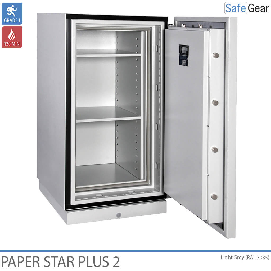 Paper Star Plus 1 Ohňovzdorná Skriňa (115 L) – Trieda I podľa skúšky odolnosti proti vlámaniu / 120 minút podľa požiarnej skúšky