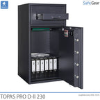 Topas Pro D-II 315 Vhadzovací Trezor (311 L) – skúška odolnosti proti vlámaniu D-II – kľúčový zámok