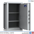 VCO 8 Wall Safe (85 L) - Burglary test Grade 1 - Light grey - Key lock