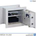 Wega 10-260  Nástenný trezor (12L) - Trieda I podľa testu odolnosti proti vlámaniu