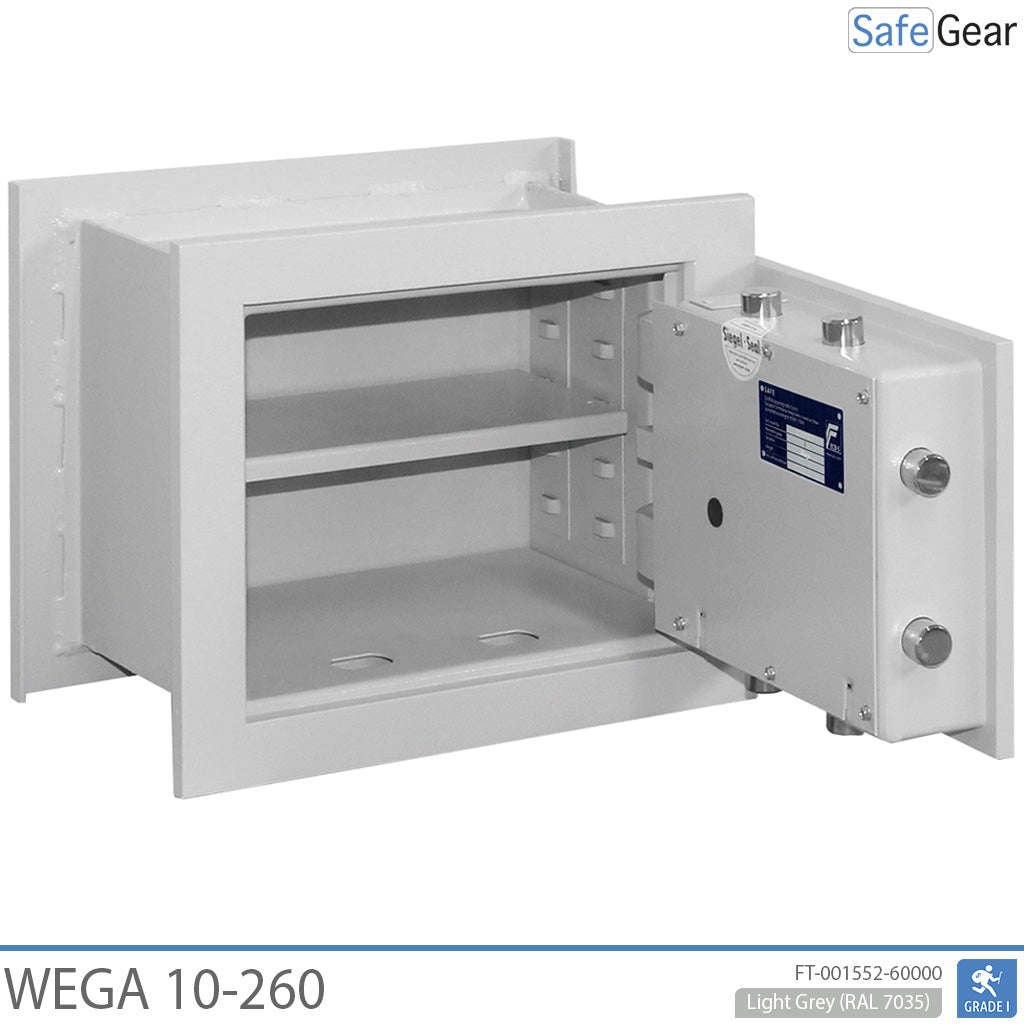 Wega 10-260  Nástenný trezor (12L) - Trieda I podľa testu odolnosti proti vlámaniu