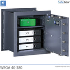 Wega 40-380  Nástenný trezor (50L) - Trieda I podľa testu odolnosti proti vlámaniu